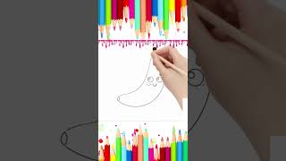 🍌 Como desenhar pintar e colorir frutas  Desenhos animados  Desenho fácil  21 [upl. by Egreog]