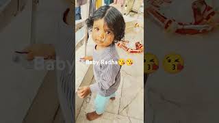 Chadariya jhiini re jhini☺☺cute baby Radha😘😘viralclips viralvideo [upl. by Dahij]