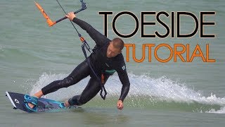 How to Ride Toeside Kiteboard Tutorial [upl. by Nuawtna]