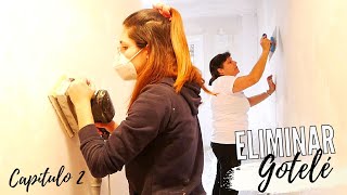 Cómo ALISAR GOTELÉ pared y techo 😱 Experiencia propia  Reforma Apartamento 36 m2 Capítulo 2 [upl. by Thetes]