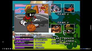 Looney Tunes BBall SNESBest Of 7 Game 1 Bugs BunnyDaffy Duck vs TazMarvin The Martian [upl. by Attalanta]