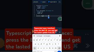 Typescript types interface rectangle shorts type interface rectangle const console coding [upl. by Amian]