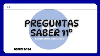 Resolviendo preguntas saber 11º  ICFES 2024 Calendario A [upl. by Kleiman144]