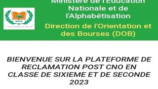 Rentrée Scolaire 20232024 Réclamations Post CNO 6e Et 2nde  Réaffectations amp Changements De Série [upl. by Platt225]