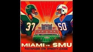 PastaPadres CFB Dynasty League  S2W14  Miami vs SMU BigDaddy1888 [upl. by Koziarz]