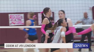 HS Volleyball 108 London sweeps Odem Calallen blanks Robstown [upl. by Adnauqaj851]