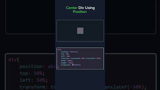 Center Div Using Position css html [upl. by Morocco]