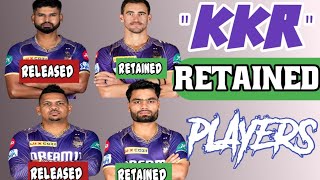 kkr retained players list IPL 2025 [upl. by Crelin308]