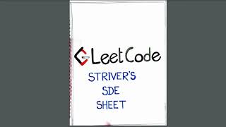 Strivers SDE sheet Notes and Problems solved  Placement Ready Course [upl. by Maurer]