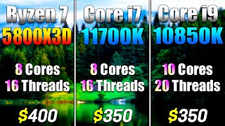 Ryzen 7 5800X3D vs Core i7 11700K vs Core i9 10850K  PC Gameplay Tested [upl. by Golliner287]