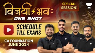 CA Foundation June 2024  Complete YouTube Timetable till Exams [upl. by Sivartal]