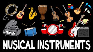 Musical Instruments for Kids  Learn instrument names  Guitar Drums Piano Electric Guitar [upl. by Zed]