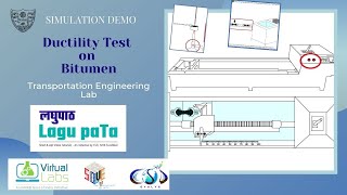 Ductility Test on Bitumen  लघुपाठ  Lagu paTa  Simulation Demo [upl. by Anaila908]