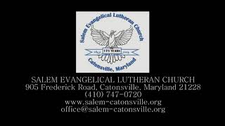 Saturday November 9 2024 Salem Lutheran Church Catonsville Maryland [upl. by Cynthla881]