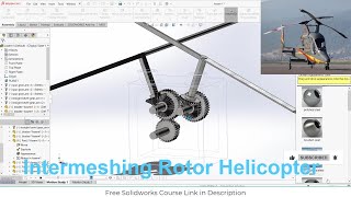 InterMeshing Rotor helicopter  Solidworks Project [upl. by Lrad]