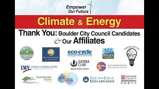 Boulder City Council Candidate Climate and Energy Forum Oct 11 [upl. by Dyan]