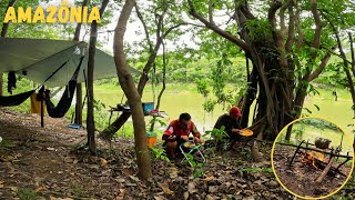 🏕🎣ACAMPAMENTO com muitos PERIGOS a nossa volta JACARÉPIRANHAS E SUCURI [upl. by Levram]