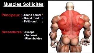 Exercice musculation Dos  quot Tirage vertical prise serrée quot [upl. by Eilssel]