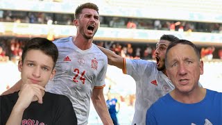 SLOVAKIA 05 SPAIN REACTION HIGHLIGHTS  EURO 2020 [upl. by Lankton366]