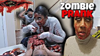 ZOMBIE SCARE PRANK ON HUSBANDVLOGTOBER DAY 3 [upl. by Kuo]