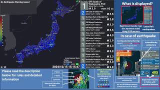 Japan  Tokyo RealTime Earthquake Early Warning and Tsunami Warning English [upl. by Volney307]