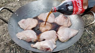 Tasty Roasted Chicken Thigh with Coca Cola Recipe  Kdeb Cooking [upl. by Arny]