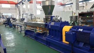 Extrusion Technology Agglomerated PE Film Corotating Twin Screw Extrusion Design Kerke Extruder [upl. by Berkman]