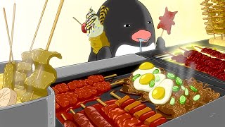 심부름 중 몰래 길거리 분식 먹방 Korean street food ASMR MUKBANG ANIMATION  사실만만  Sasilmanman [upl. by Refynnej]