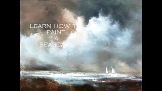 ART PAINTING A SEASCAPE LEARN HOW TO tips  seascape painting artlesson artcrafts [upl. by Samau552]