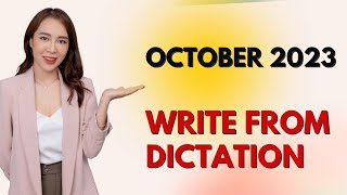 October 2023 Write from Dictation Prediction  Real PTE Exam Memories [upl. by Sower]