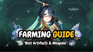 COMPLETE Xianyun Prefarm guide  Ascension Materials Best Artifacts amp Weapons  Genshin impact [upl. by Anirroc]