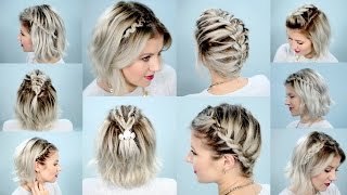 10 EASY BRAIDS FOR SHORT HAIR TUTORIAL  Milabu [upl. by Nivonod]