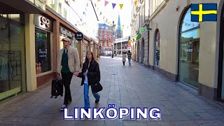 Linköping  Virtual Walking Tour in 4K  April 2023  Sweden [upl. by Liamaj]