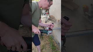 Safe work with an angle grinder in woodworking Diamond disc  cuts everything diy woodworking [upl. by Ramberg741]