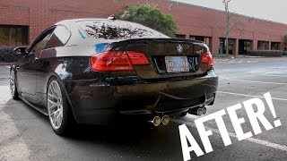 BMW M3 Meisterschaft GT exhaust  before and after [upl. by Hightower921]