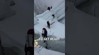 Why we need a ladder on Mount Everest 🗻  🎥 luckydavewatson [upl. by Vassar]