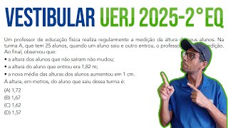 Uerj 20252 Gabarito Questão 31 Média Aritmética [upl. by Ellehsem450]