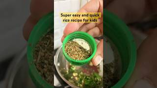 Quick and easy rice recipe for kids  tiffin box recipe  Herb and garlic [upl. by Ludovico]