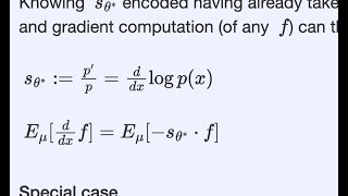 On expected gradient and score ddx logp [upl. by Ahtibat958]