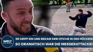 MANNHEIM Er griff ein und bekam drei Stiche in den Rücken So dramatisch war die Messerattacke [upl. by Catherine]