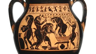 Animated Ancient Greek Vase with Aulos Double Pipe Solo [upl. by Nobe]