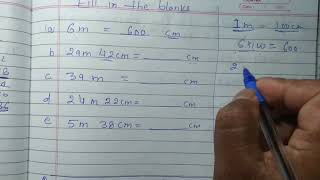 Fill in the blanks  Convert the M into CM Class 3 [upl. by Les]