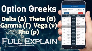 Option Greeks Full Explain  Options Greeks Explained in Hindi  Understand Option Greeks in Hindi [upl. by Ynatsyd]