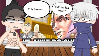 Jujutsu kaisen react to How reigen quotDefendedquot sukunas fraud accusations ll jujutsu kaisen ll gacha [upl. by Anaicul]