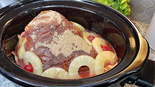 Pineapple Ham Recipe  EASY Slow Cooker Ham Recipe  Simply Mama Cooks [upl. by Nahta]