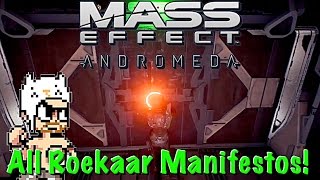 All Roekaar Manifestos  Mass Effect Andromeda [upl. by Neira62]