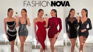 FASHION NOVA PARTY DRESSES TRY ON HAUL [upl. by Kain]