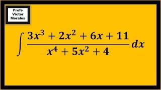 Integración fracciones parciales factores cuadráticos distintos [upl. by Ayatan616]