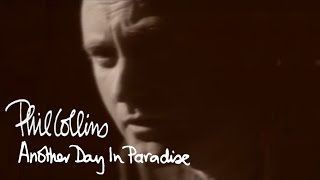 Phil Collins  Another Day In Paradise Official Music Video [upl. by Annatnom874]