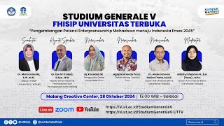 Studium Generale V quotPengembangan Potensi Enterpreneurship Mahasiswa menuju Indonesia Emas 2045quot [upl. by Drexler]